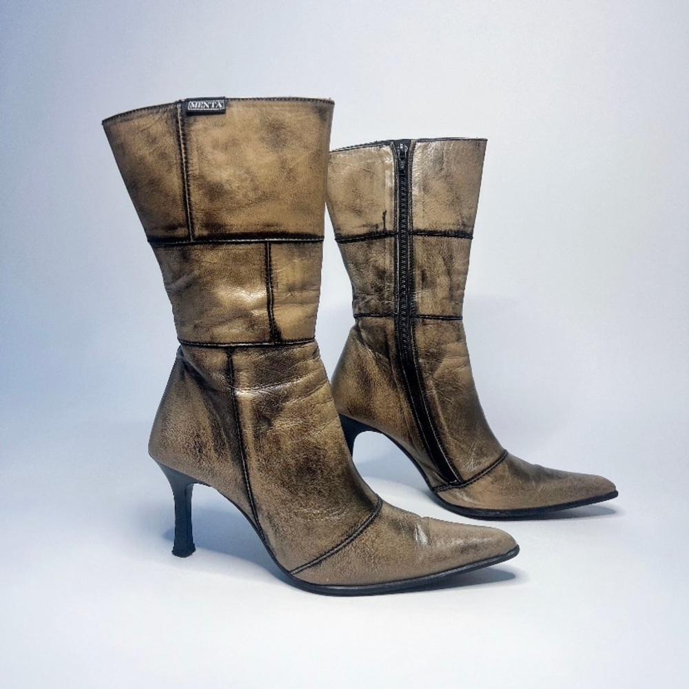 Vintage Y2K Brown Stiletto Heel Boots